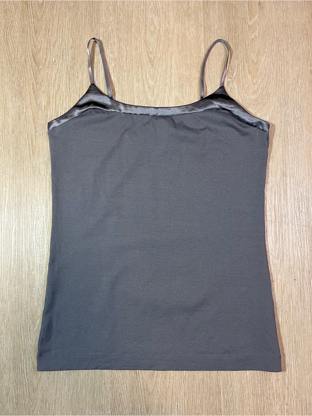 Banana Republic Satin-Trim Spaghetti Strap Chic Timeless Minimalist Cami